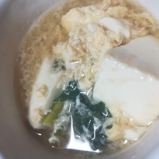 小松菜と豆腐のスープ